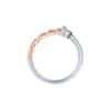 TOMEI Diamond Ring, White+Rose Gold 585