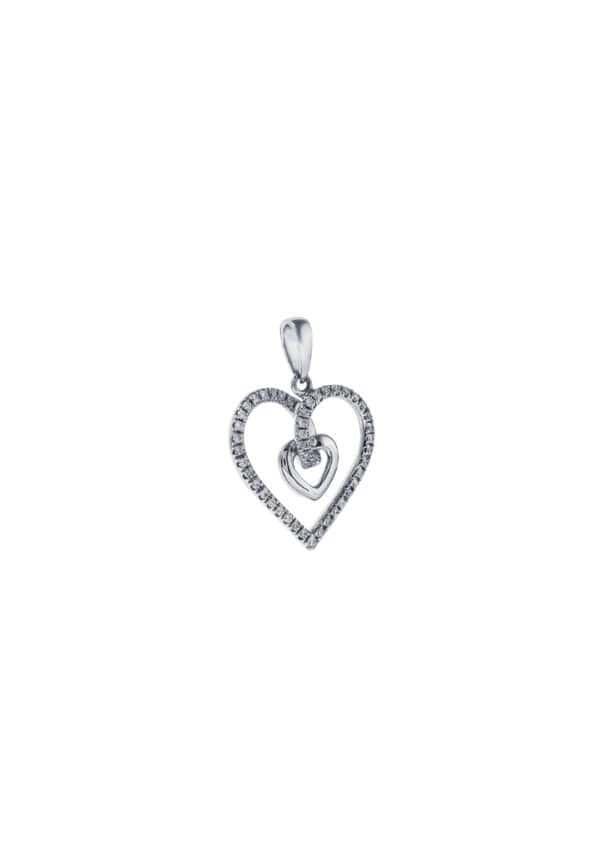 TOMEI Espoir Diamond Pendant, White Gold 375