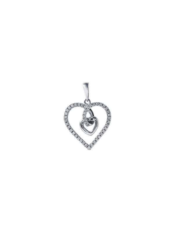 Tomei_0008_P5589_1.psd TOMEI Espoir Diamond Pendant, White Gold 375