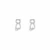 TOMEI Kitten Earrings, White Gold 585