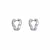 TOMEI Loop Earrings, Diamond White Gold 585