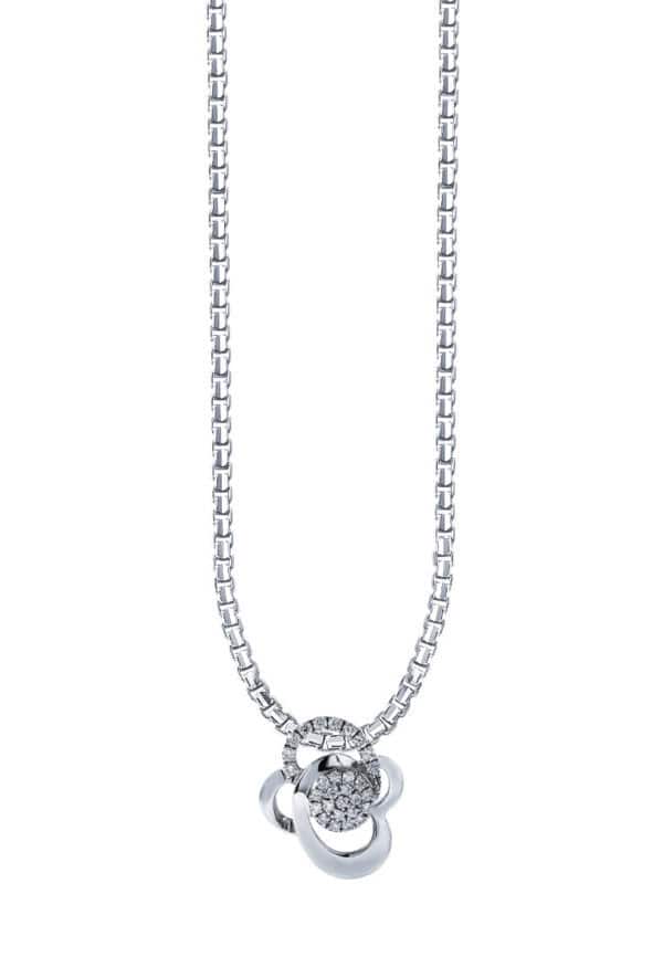 TOMEI Espoir Diamond Pendant, White Gold 375
