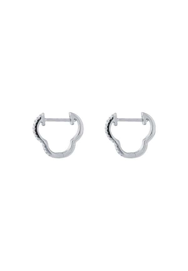 TOMEI Loop Earrings, Diamond White Gold 585