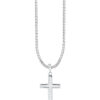 TOMEI Cross Diamond Pendant, White Gold 750