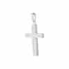 TOMEI Cross Diamond Pendant, White Gold 750