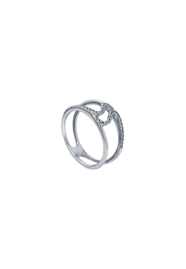 TOMEI Diamond Ring, White Gold 375