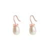 TOMEI Lovely Bow Tie Pearl Earrings, Rose Gold 585