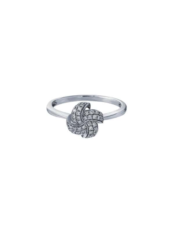 TOMEI Diamond Ring, White Gold 375