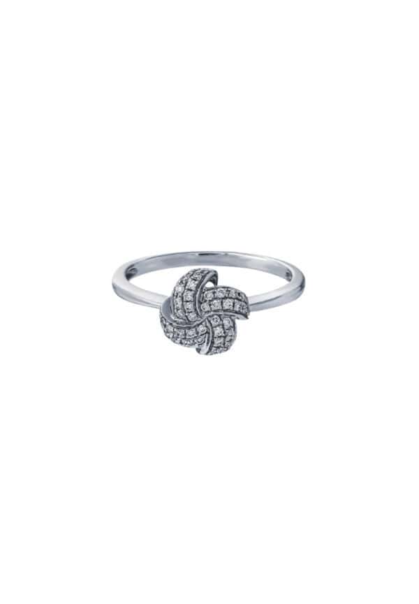TOMEI Diamond Ring, White Gold 375