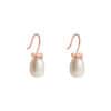 TOMEI Lovely Bow Tie Pearl Earrings, Rose Gold 585