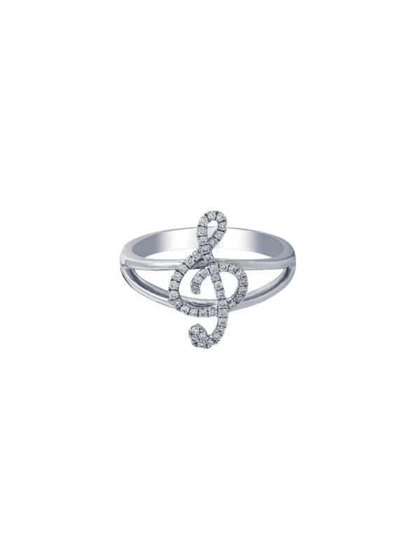 TOMEI Diamond Ring, White Gold 375