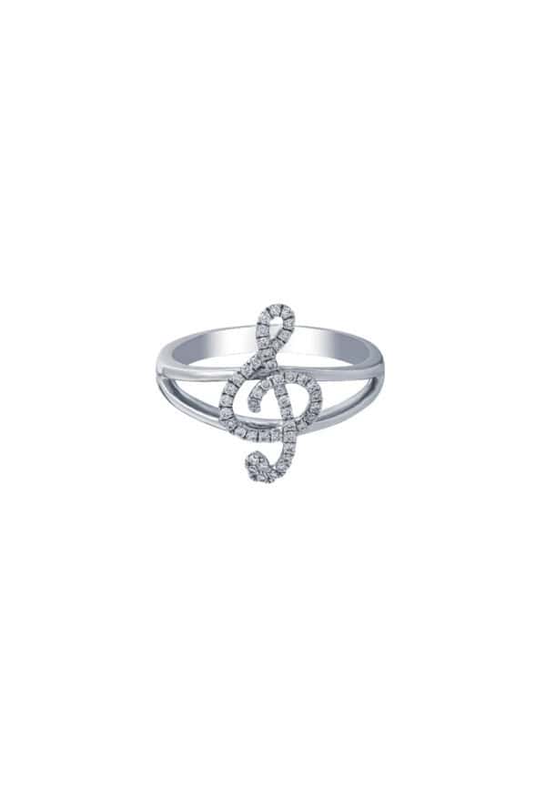 TOMEI Diamond Ring, White Gold 375