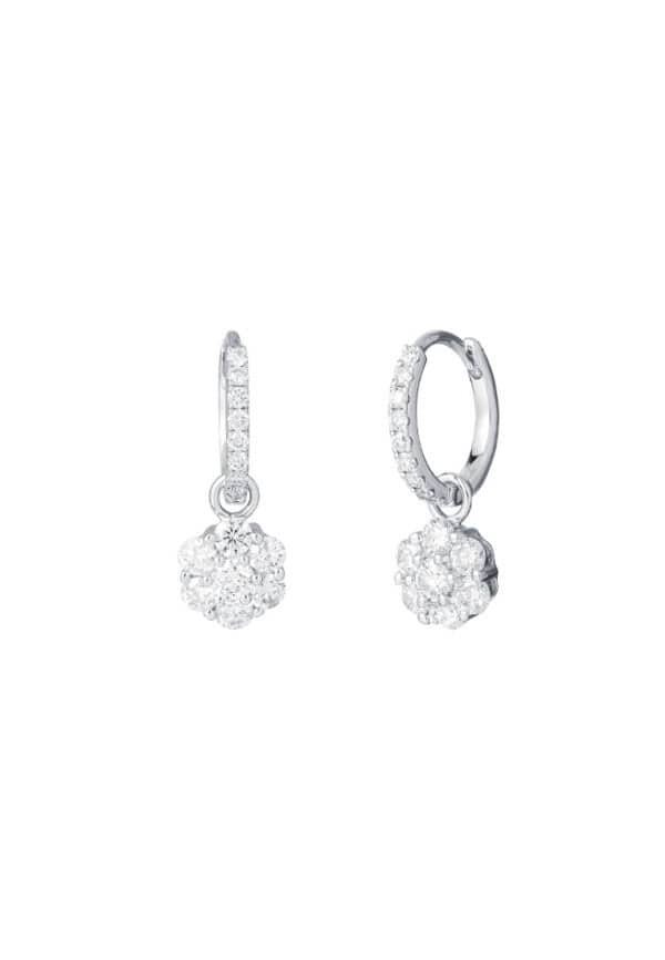 TOMEI Diamond Earrings, White Gold 750