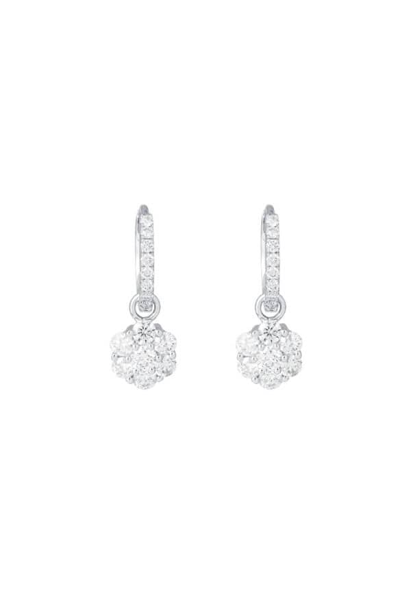 TOMEI Diamond Earrings, White Gold 750