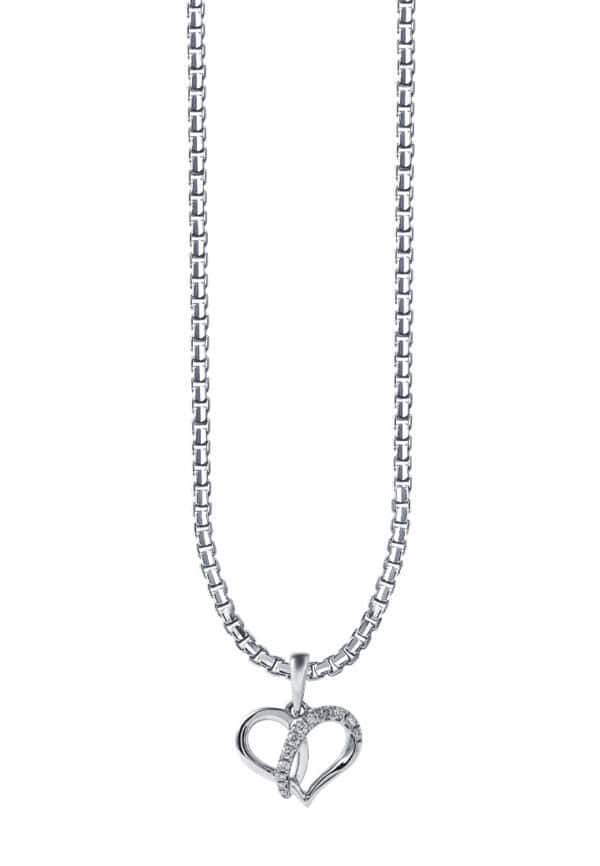 TOMEI Espoir Diamond Pendant, White Gold 375