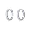 TOMEI Eternity Diamond Earrings, White Gold 750