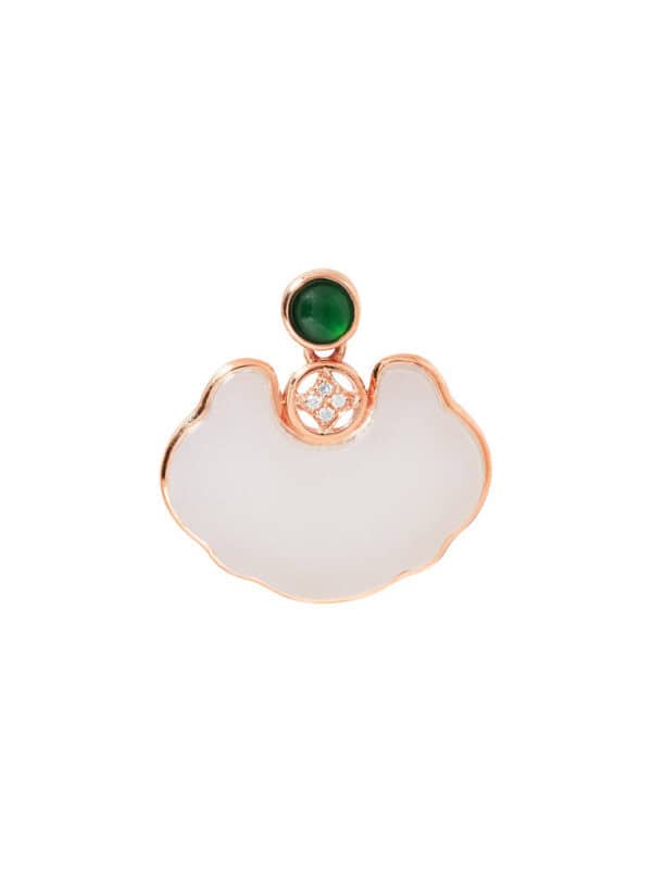 TOMEI Nephrite Collection Pendant, Rose Gold 750