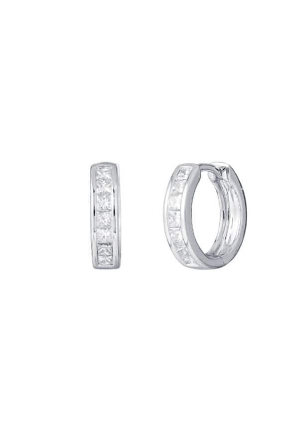 TOMEI Diamond Earrings, White Gold 750