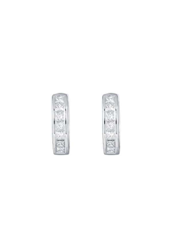 TOMEI Diamond Earrings, White Gold 750