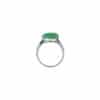 TOMEI Elliptical Jade Ring, White Gold 750