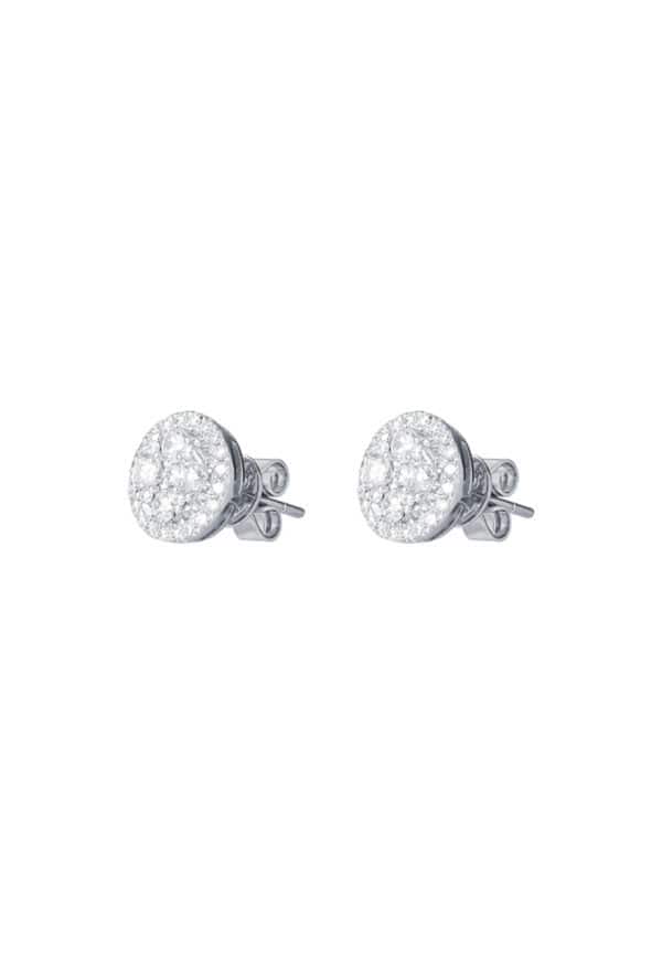 TOMEI Diamond Earrings, White Gold 750