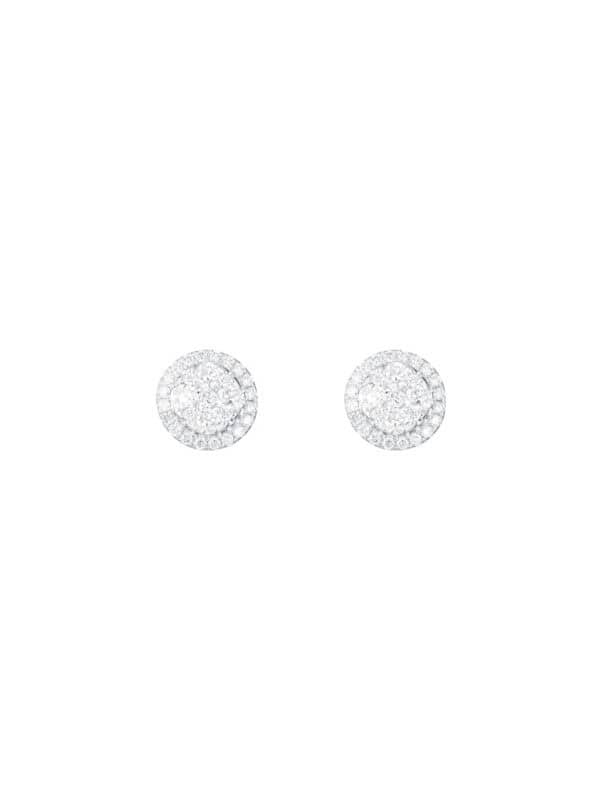 TOMEI Diamond Earrings, White Gold 750