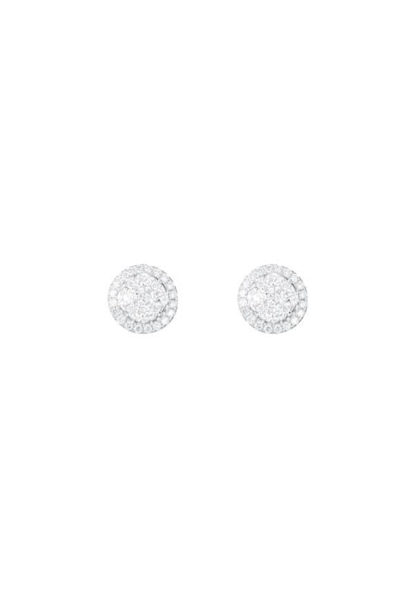TOMEI Diamond Earrings, White Gold 750