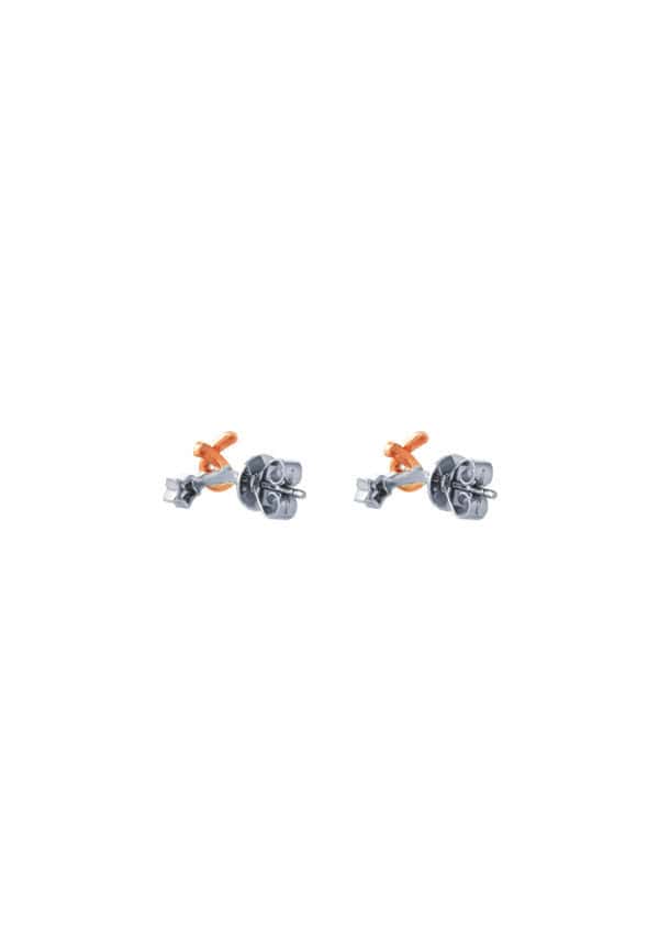 TOMEI Diamond Earrings, White+Rose Gold 585