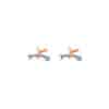 TOMEI Diamond Earrings, White+Rose Gold 585