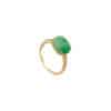 TOMEI Elliptical Jade Ring, White Gold 750