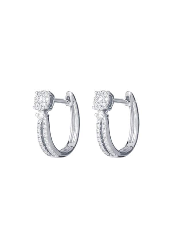 TOMEI Diamond Earrings, White Gold 750