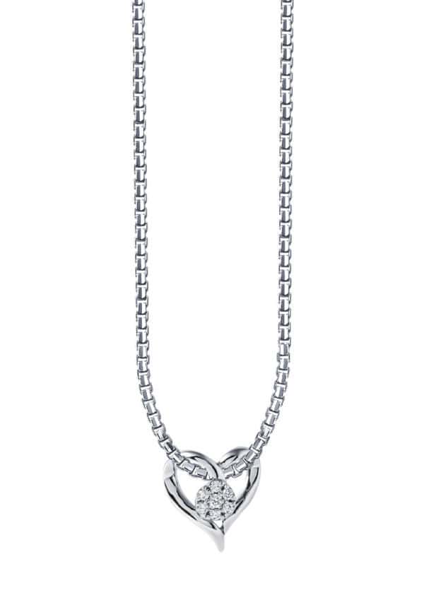 TOMEI Espoir Diamond Pendant, White Gold 375