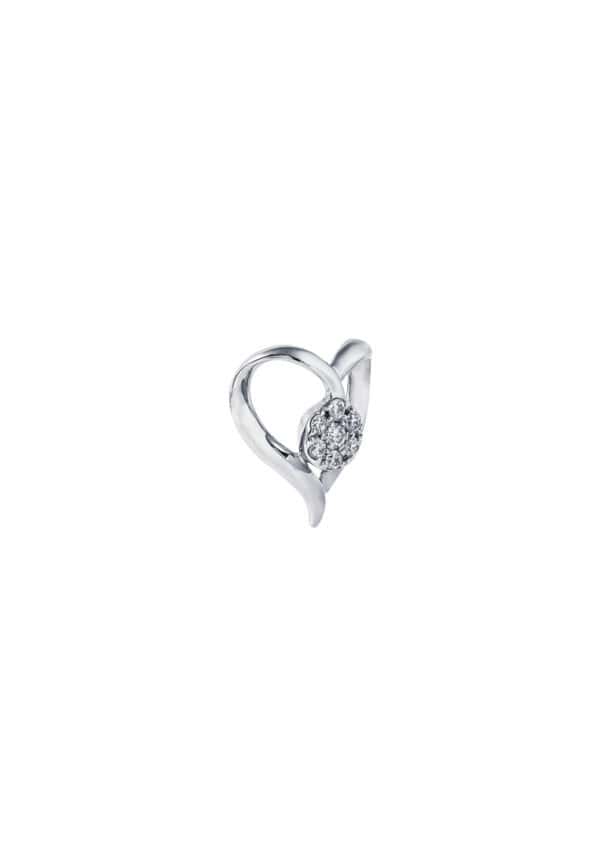 TOMEI Espoir Diamond Pendant, White Gold 375