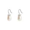 TOMEI Lovely Bow Tie Pearl Earrings, White Gold 585