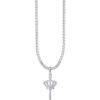 TOMEI Key Pendant, Diamond White Gold 750