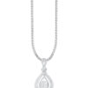 TOMEI Droplet Pendant, Diamond White Gold 750