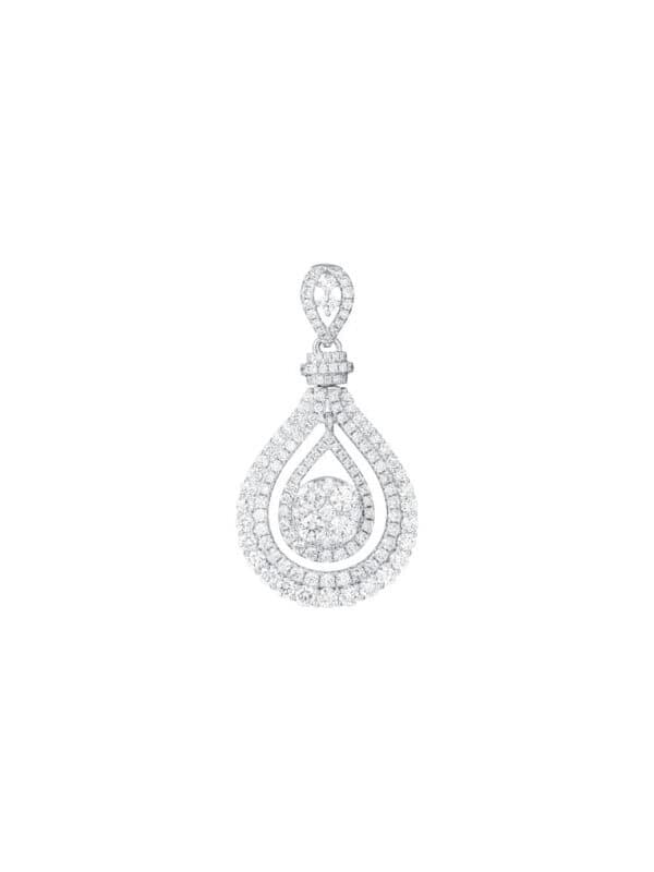 TOMEI Droplet Pendant, Diamond White Gold 750