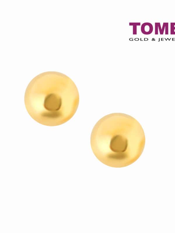 Tomei_1000px_9Q0264109_1 TOMEI Classic Round Stud Earrings, Yellow Gold 916
