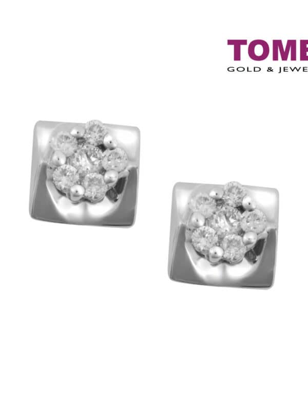Tomei_1000px_D30036844_1 TOMEI Earrings in Quadrated Sensations, Diamond White Gold 585