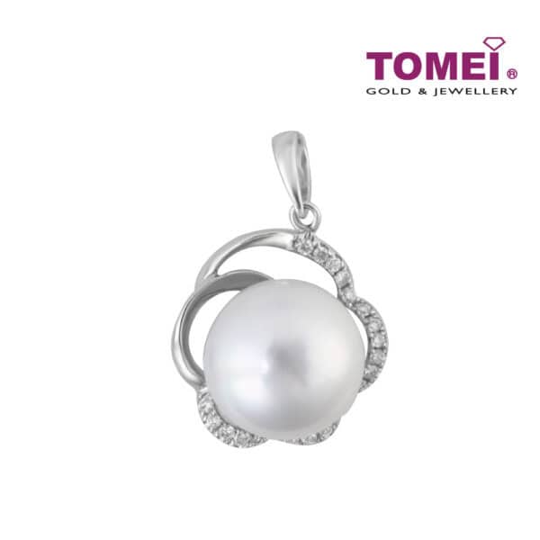 TOMEI Pendant, Diamond Pearl White Gold 750 (P4425)