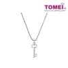 TOMEI  with Style Key Pendant, White Gold 750