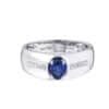 TOMEI Homme Series, Sapphire Silver Ring For Men