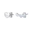 TOMEI Following The Heart Earrings, White Gold 585