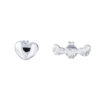 TOMEI Following The Heart Earrings, White Gold 585