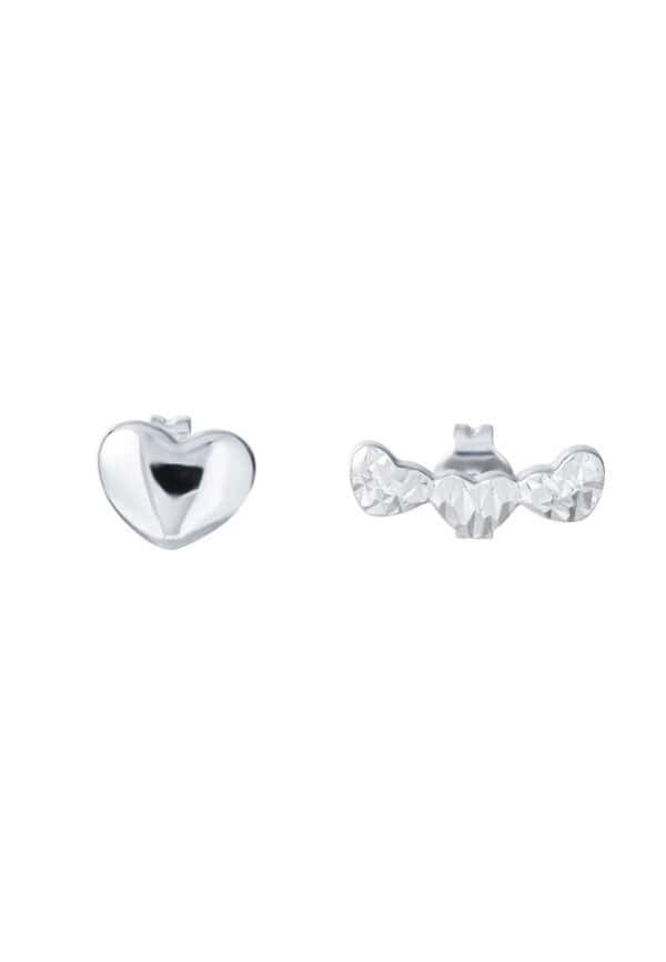 TOMEI Following The Heart Earrings, White Gold 585