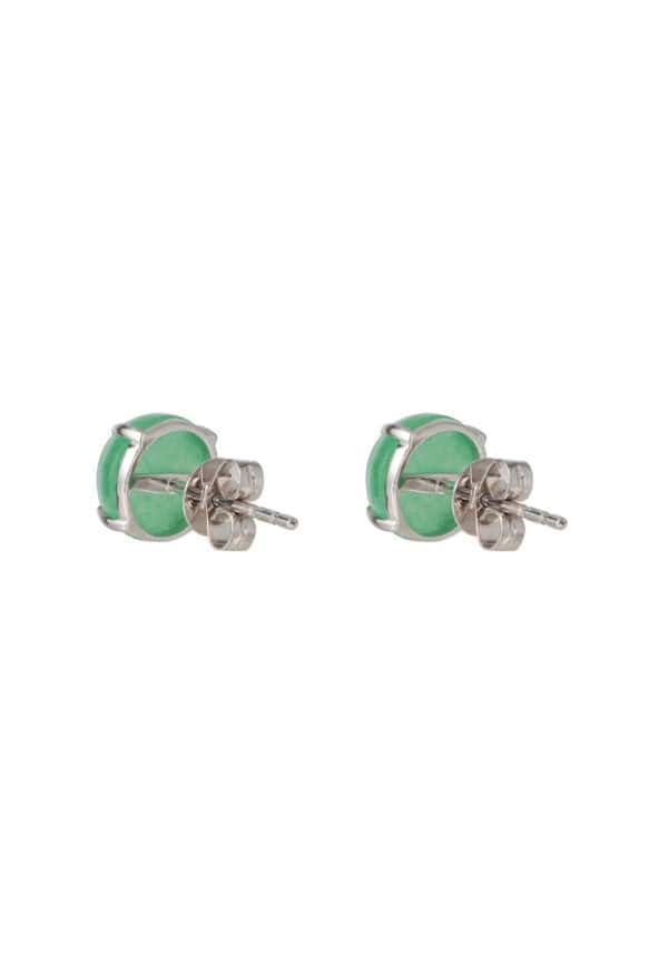 TOMEI Classic Jade Earrings, White Gold 750
