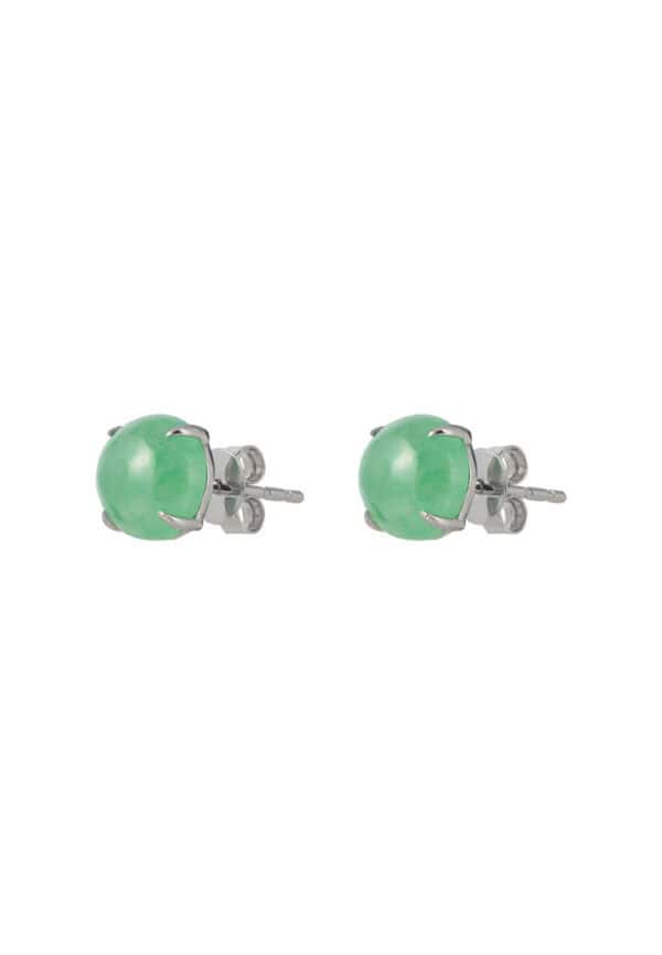 TOMEI Classic Jade Earrings, White Gold 750