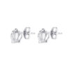TOMEI Crown Earrings, White Gold 585