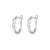 TOMEI Diamond Hoop Earrings, White Gold 585