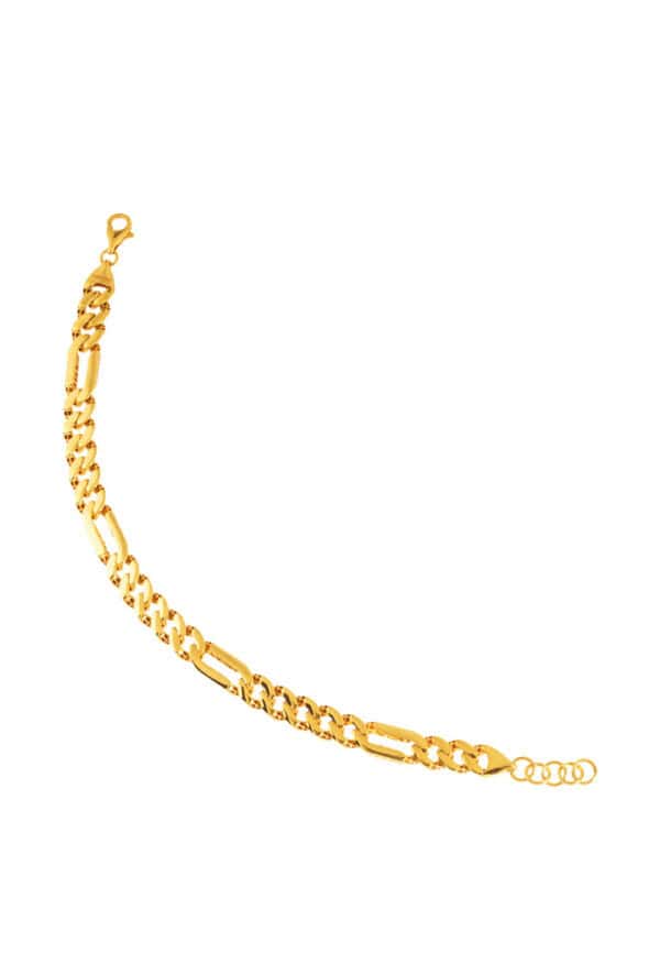 Untitled-1_0007s_0000_Layer24 TOMEI Lusso Italia Figaro Chain Bracelet, Yellow Gold 916